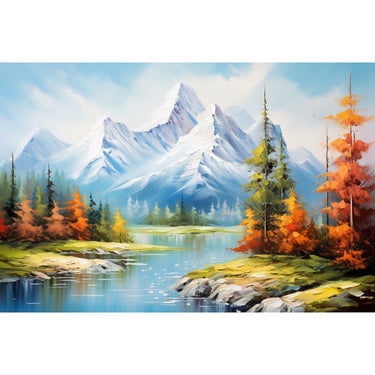 Mountain Landscape Acrylic Canvas